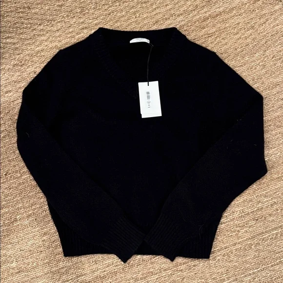 ARITZIA Essential V Neck Shrunken Cashmere Pullover Sweater - Picture 6 of 10